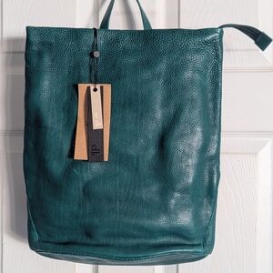 Elk Teal Leather Backpack